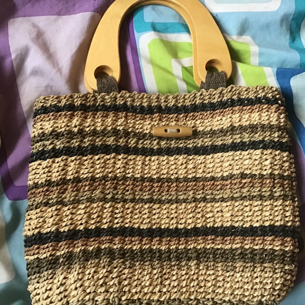 Hay Tied multi dark colored handbag